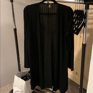 black lightweight cardigan